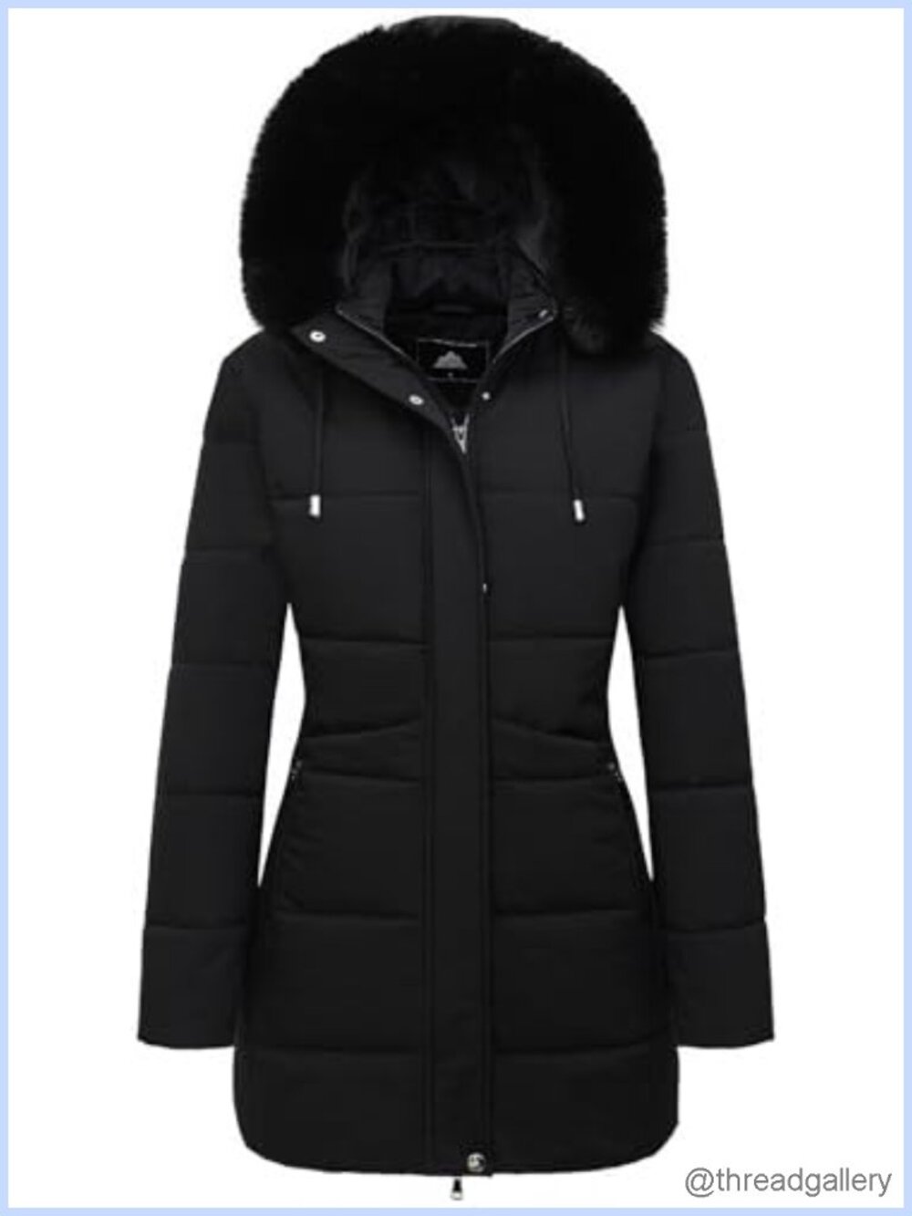 Warm Winter Puffer Coat Waterproof Long Down Jacket with Fleece Lining